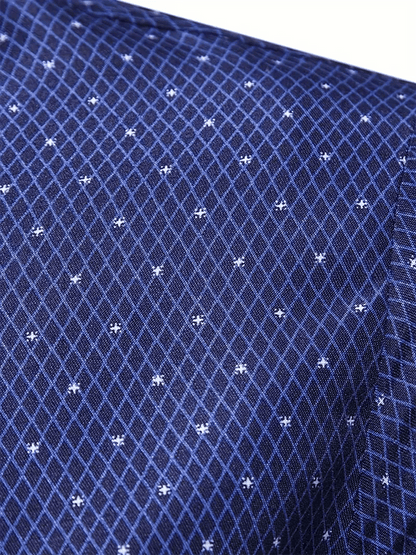 Men's Geometric Design Business Casual Shirt