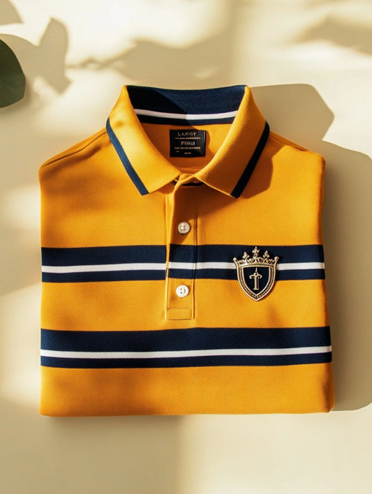 Men's Business Casual Artistic Button Short Sleeve Polo Shirt