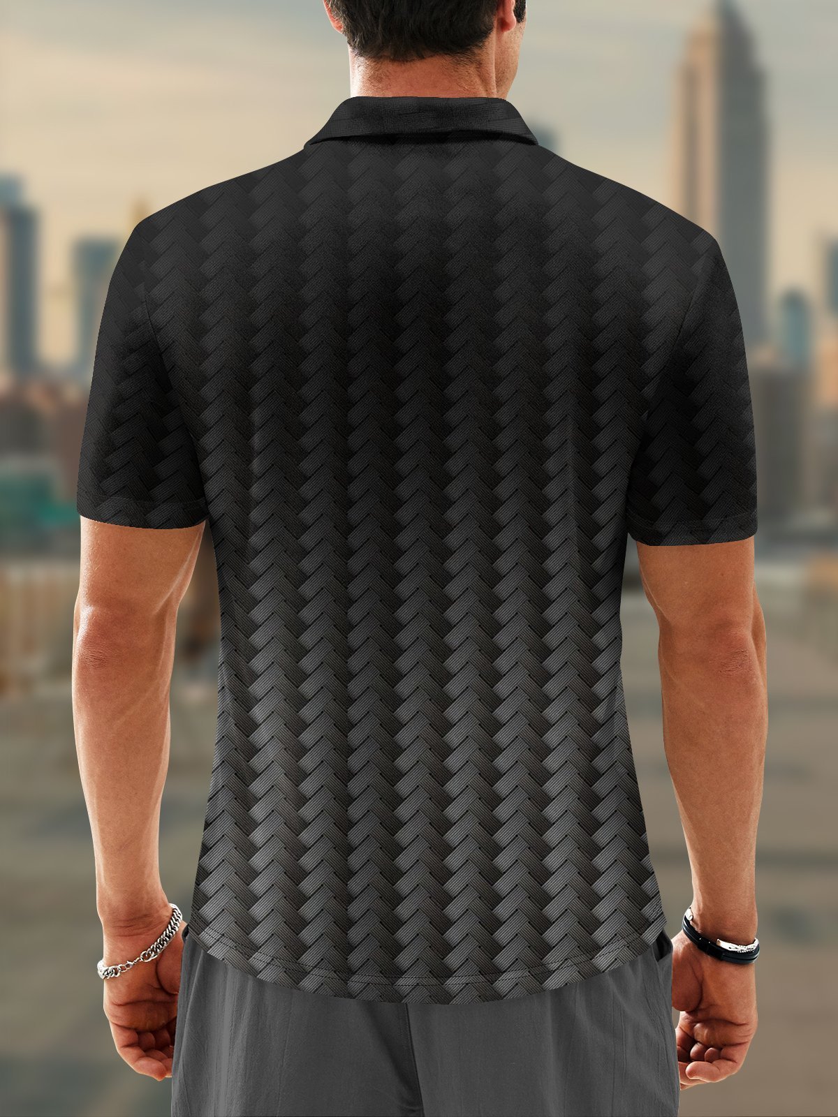 Men's Casual Movie Hawaiian Polo Shirt