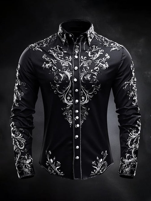 Men's Vintage Art Skull Shirt