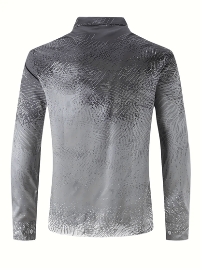 Men's Plaid Business Long Sleeve Shirt