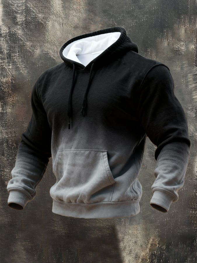 Men's Retro Gradient Hooded Sweatshirt