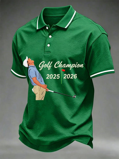 Men's Golf Champion Print Casual Polo