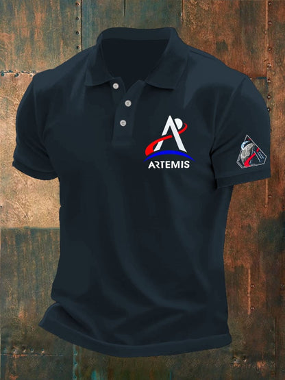 Men's Print Short-Sleeve Polo Shirt