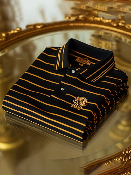 Men's Business Casual Button Short Sleeve Polo Shirt