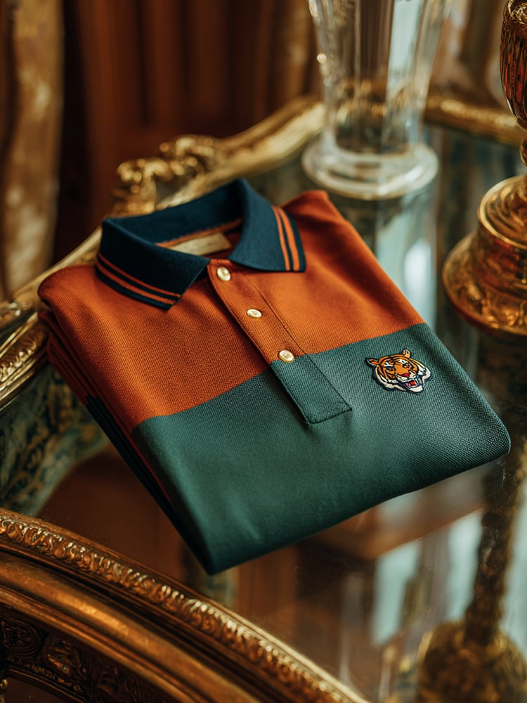 Men's Classic Business Check Button Short Sleeve Polo Shirt
