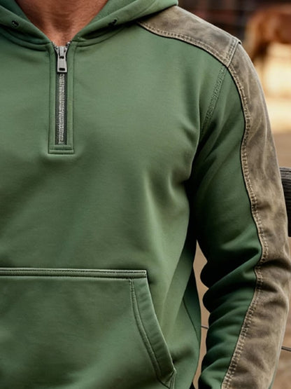 Men's Vintage Comfortable Zip-Up Hooded Sweatshirt