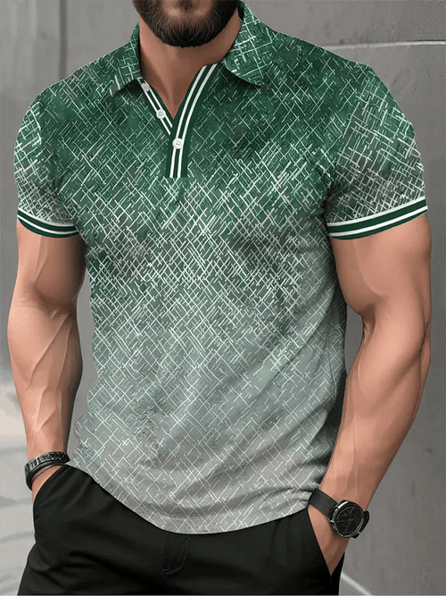 Men's Golf Casual Printed Casual Polo Shirt