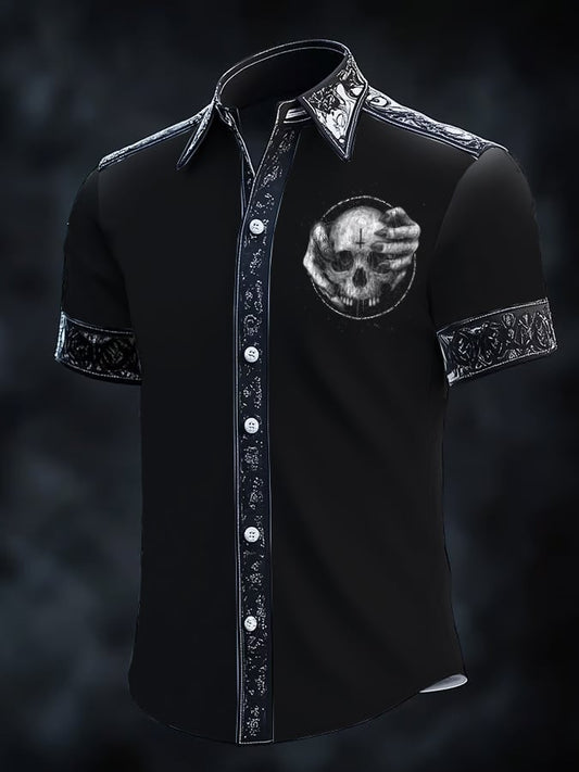 Men's Gothic Dark Short Sleeve Shirt