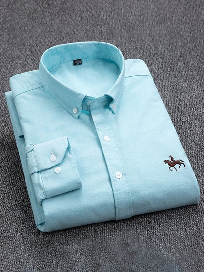 Men's Business Cotton Embroidered Shirt