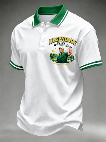 Men's Golf Champion Print Casual Polo