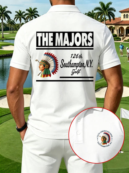 Men's Golf Enthusiast Print Casual Polo