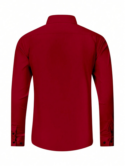 Men's Business Casual Long Sleeve Shirt