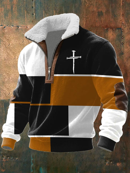 Men's Faith Cross Textured Sweatshirt