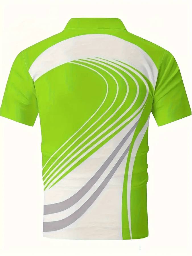 Men's Golf Casual Printed Casual Polo Shirt