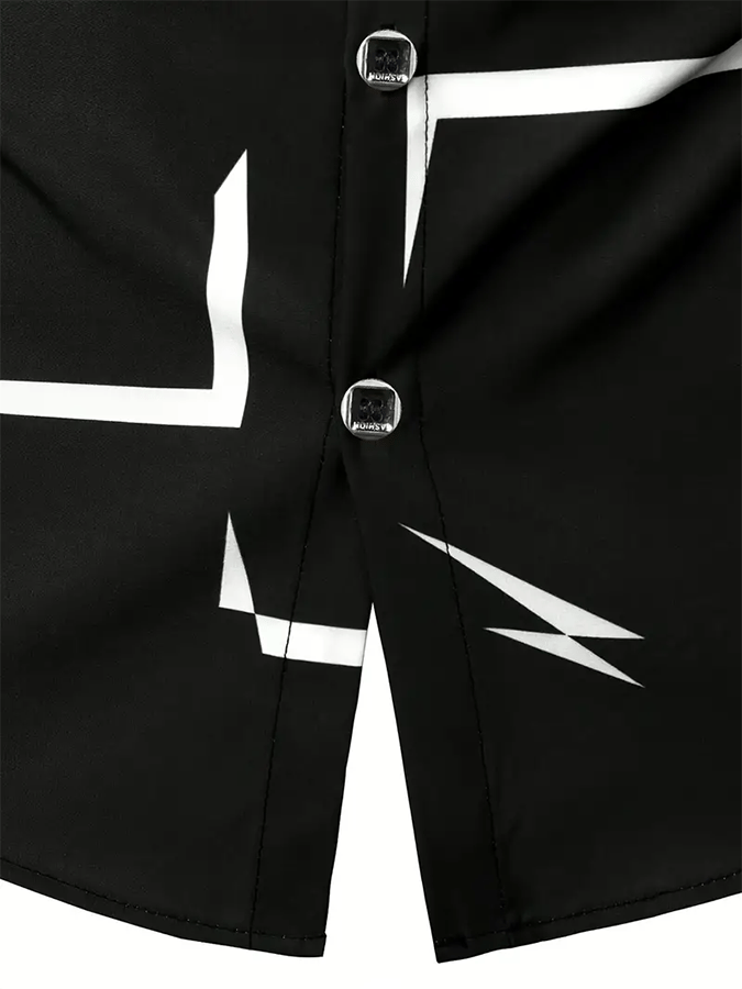 Men's Geometric Business Casual Shirt