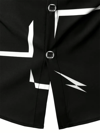 Men's Geometric Business Casual Shirt