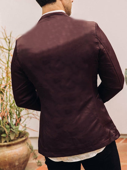 Men's Fashion Commuter Print Design Suit Jacket