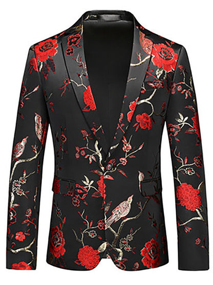 Men's Business Casual Banquet Gold Stamping Suit Jacket