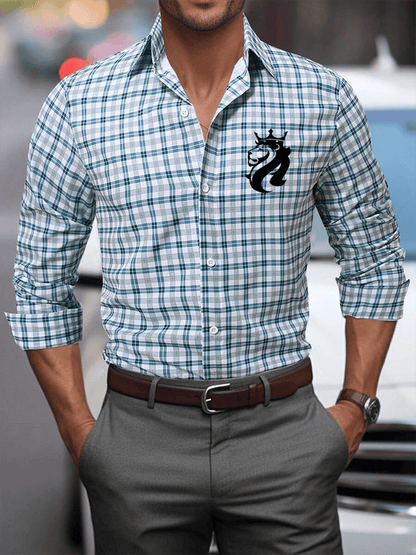 Men's Plaid Business Casual Shirt