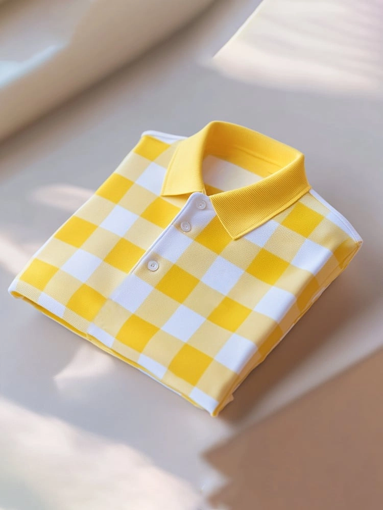 Men's Classic Business Button Short Sleeve Polo Shirt