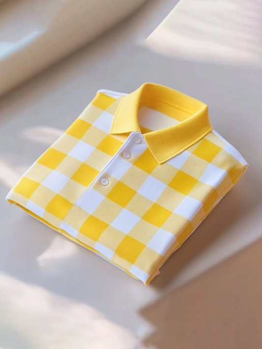 Men's Classic Business Button Short Sleeve Polo Shirt