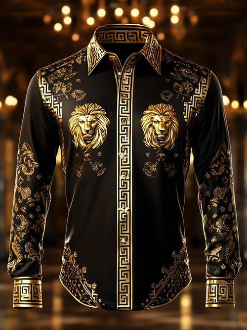 Men's Satin Luxe Long Sleeve Button Down Shirt