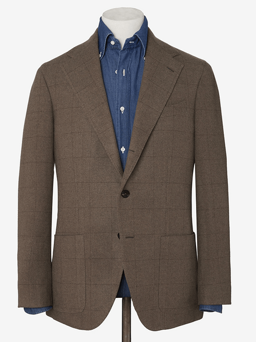 Men's Fashionable Plaid Design Single-Breasted Pocket Design Casual Suit