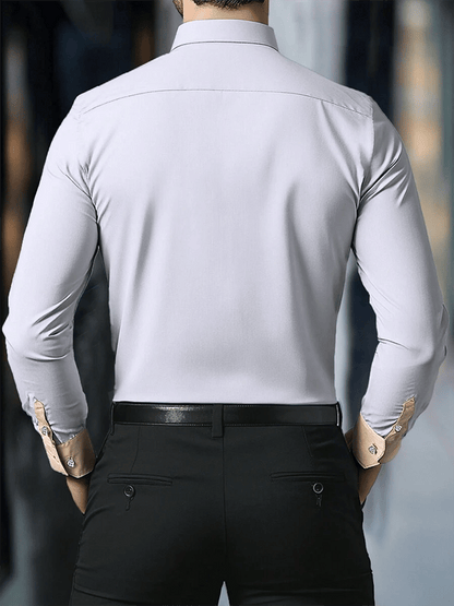 Men's Contrast Business Casual Shirt
