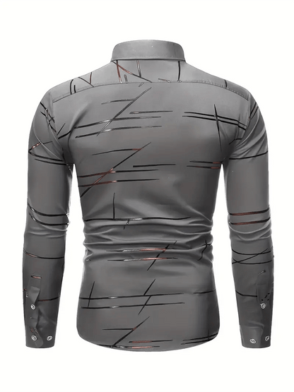 Men's Geometric Business Casual Shirt