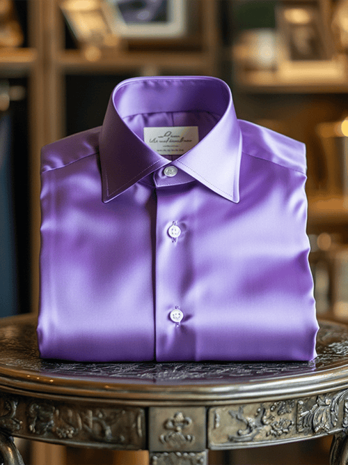 Men's Luxury Silk Business Classic Long Sleeve Shirt