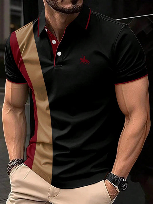 Men's Printed Casual POLO Shirt
