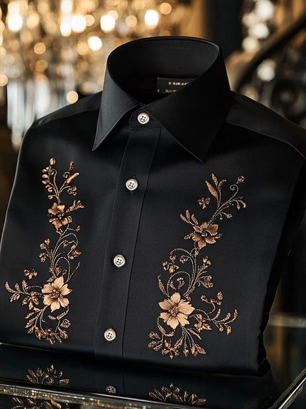 Men's Satin Luxe Short Sleeve Button Shirt