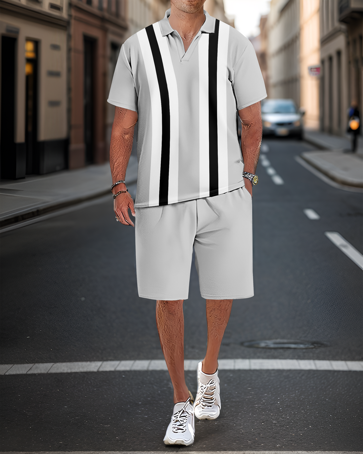 Suitmens Men's Casual Summer POLO Set 010
