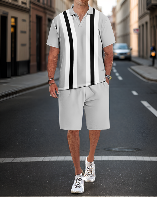 Suitmens Men's Casual Summer POLO Set 010
