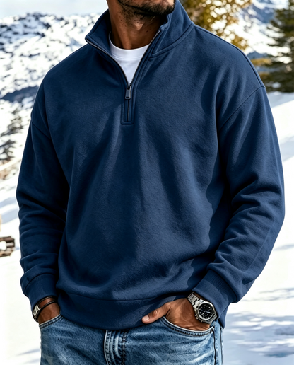 Mivanity Outdoor All-Terrain Zip-Front Polo Sweatshirt
