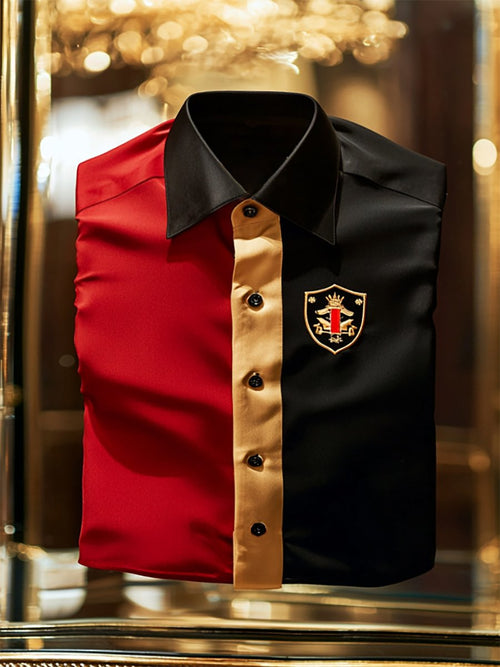 Men's Satin Luxury Business Long Sleeve Shirt