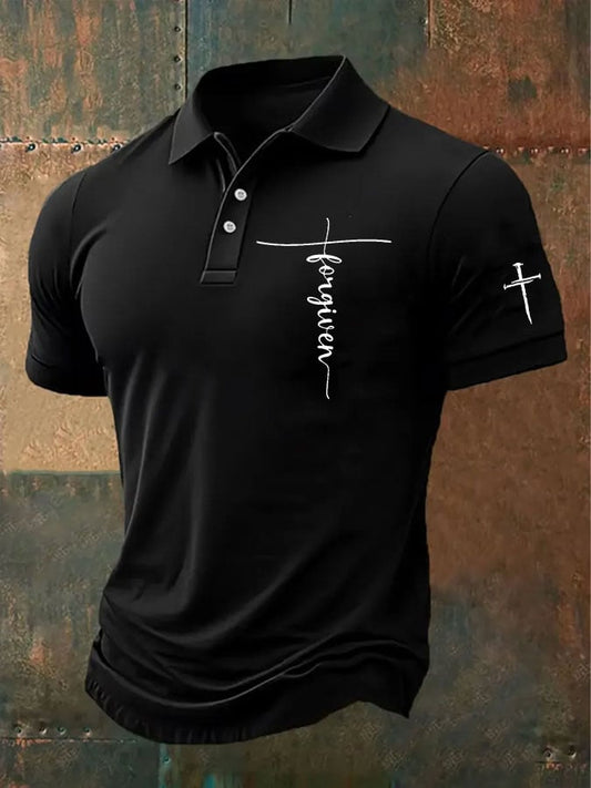 Men's Faith Print Polo Shirt