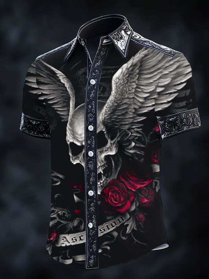 Men's Gothic Dark Short Sleeve Shirt