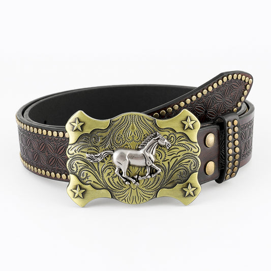 2025 Trendy Retro Men’s Western Denim Belt