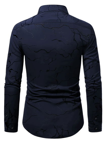 Men's Retro Business Design Printed Casual Shirt