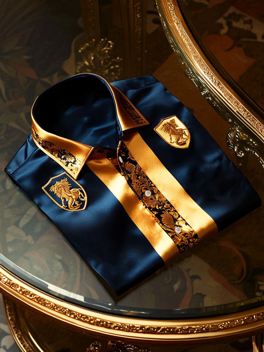Men's Satin Luxury Business Long Sleeve Shirt