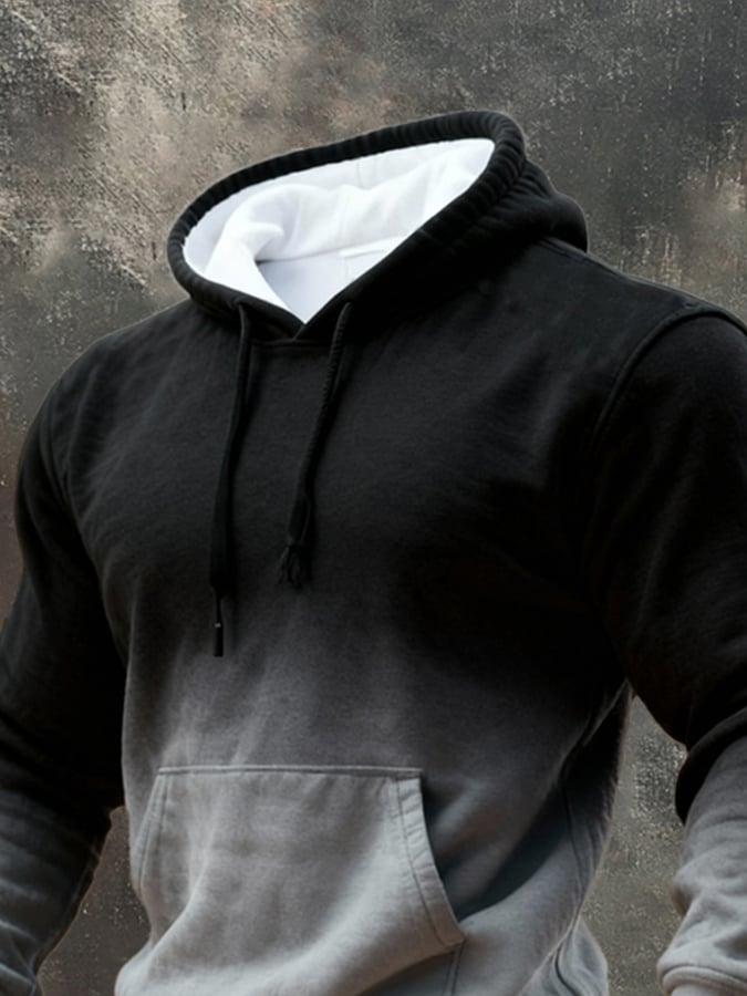 Men's Retro Gradient Hooded Sweatshirt