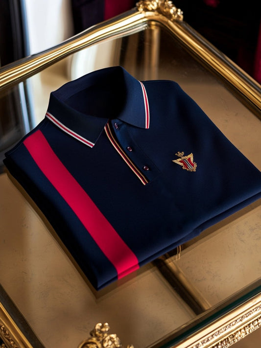 Men's Vintage Business Long Sleeve Polo Shirt