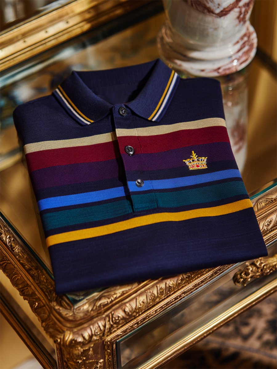 Men's Vintage Business Long Sleeve Polo Shirt