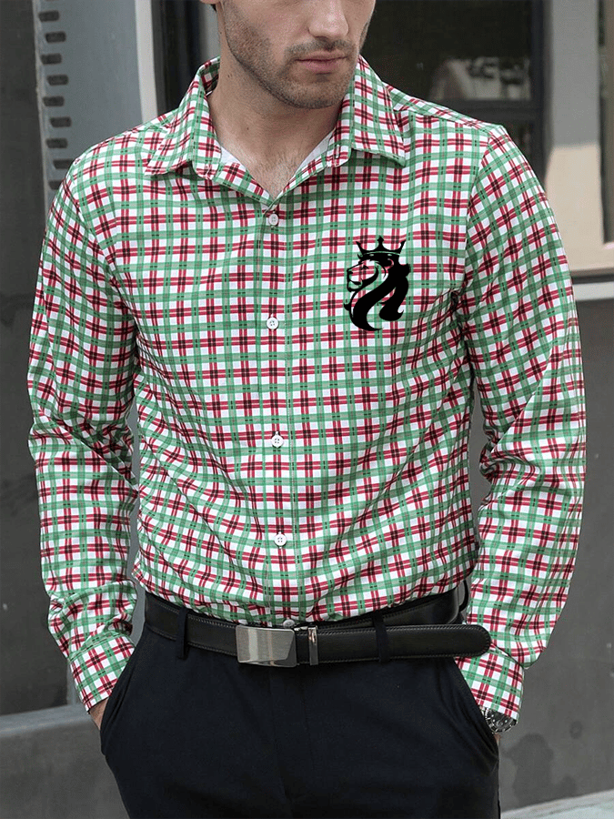 Men's Plaid Business Casual Shirt