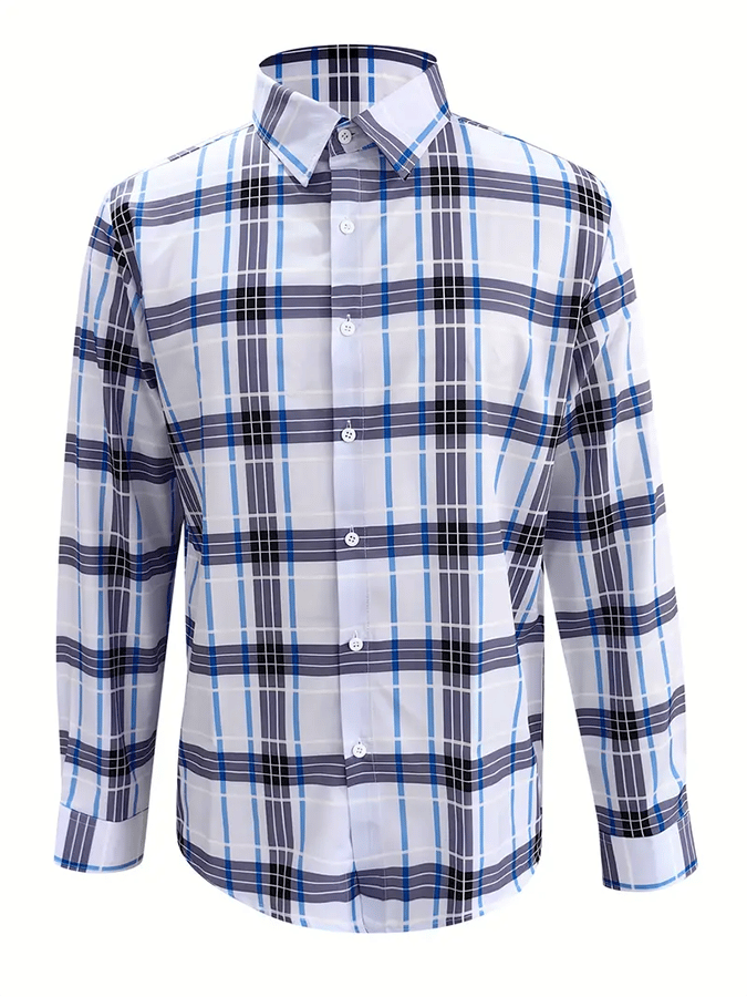 Men's Plaid Business Casual Shirt