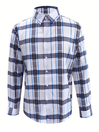 Men's Plaid Business Casual Shirt