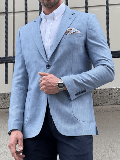 Men's Business Casual Large Pocket Solid Color Blazers