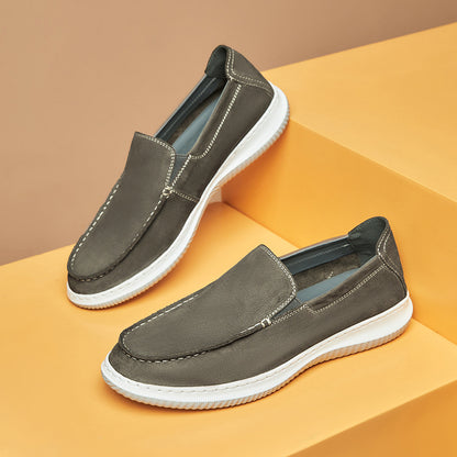 Men's Leather British Style Slip-On Casual Loafers